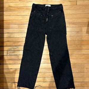 Ba&sh zip front black jeans